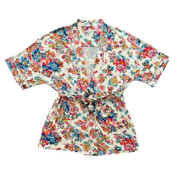 Vera Bradley Pretty Posies Heather Wrap Robe, XL - Picture 1 of 15